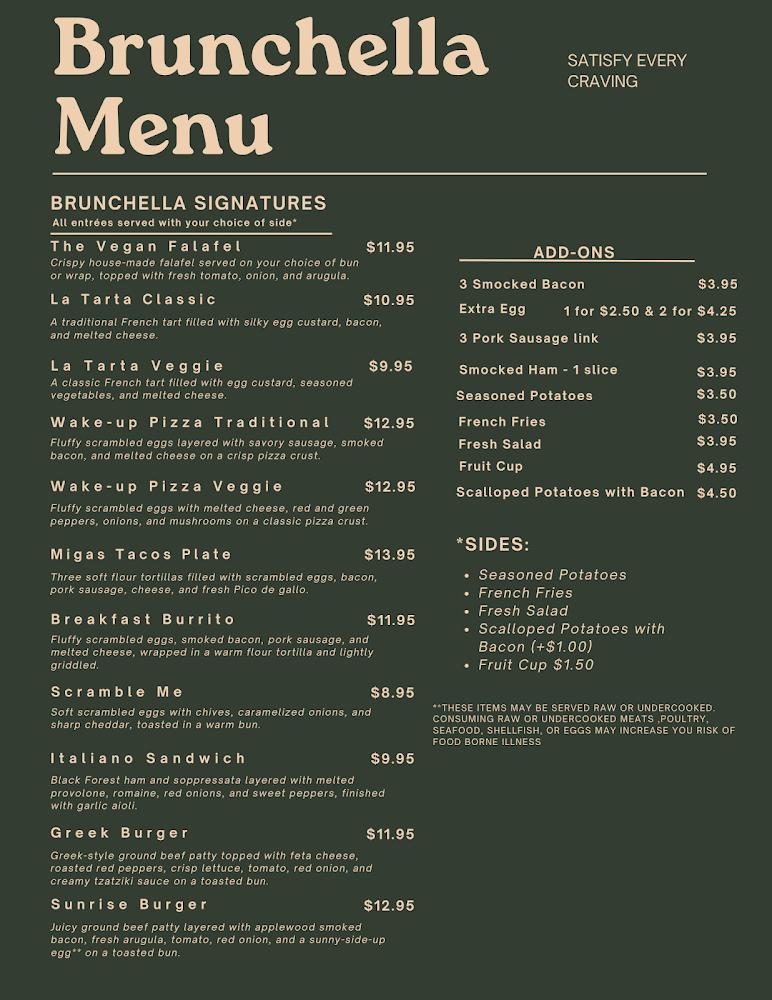 Brunchella Cafe Menu image 2